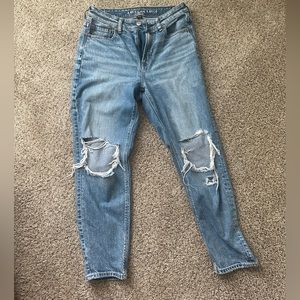 AE strigid mom jeans